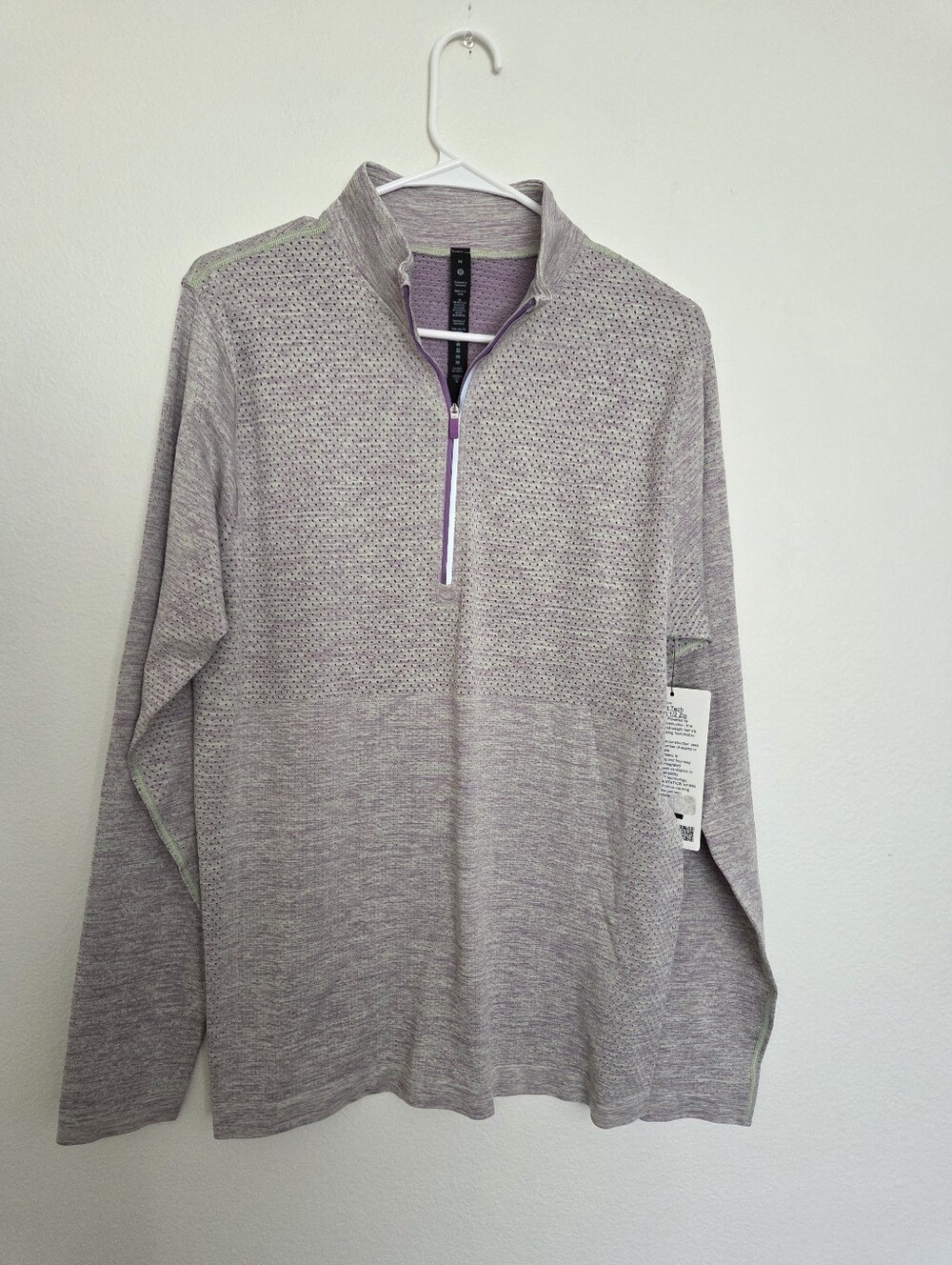 Lululemon Mens Metal Vent Tech Midweight 1/2 Zip LM3DGCS PBLL/FZAP Size Medium